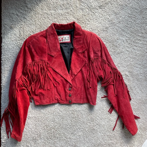 Red fringe jacket - Picture 2 of 4